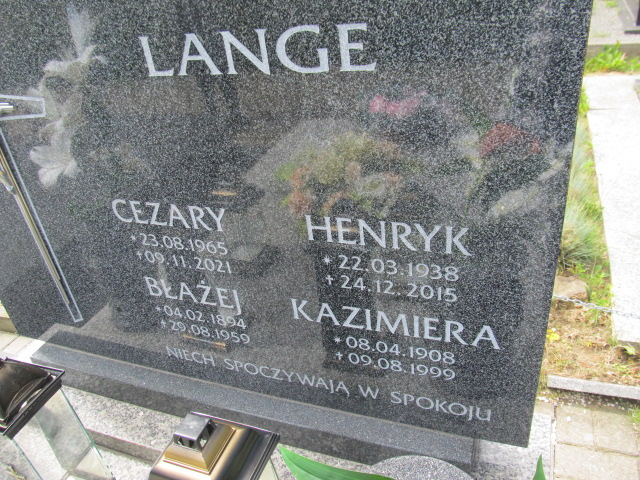 Henryk Lange 1938 Bielawa - Grobonet - Wyszukiwarka osób pochowanych