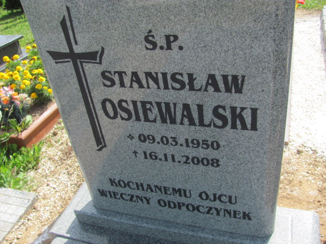 Stanisław Osiewalski 1950 Bielawa - Grobonet - Wyszukiwarka osób pochowanych