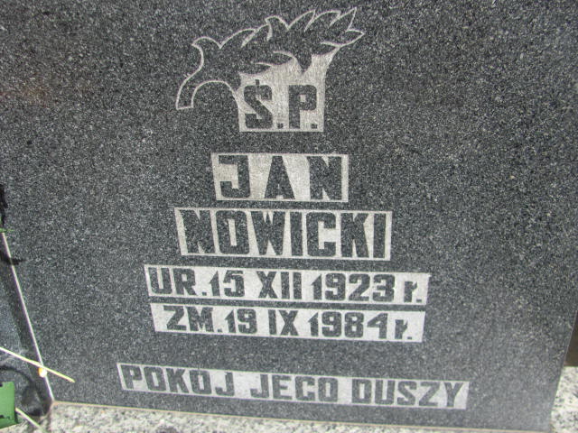 Jan NOWICKI 1923 Bielawa - Grobonet - Wyszukiwarka osób pochowanych