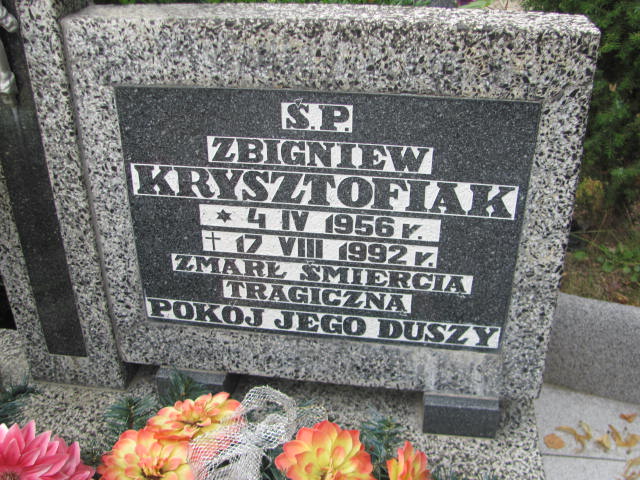 Zbigniew KRYSZTOFIAK 1956 Bielawa - Grobonet - Wyszukiwarka osób pochowanych