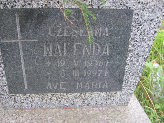 Czesława WALENDA 1936 Bielawa - Grobonet - Wyszukiwarka osób pochowanych