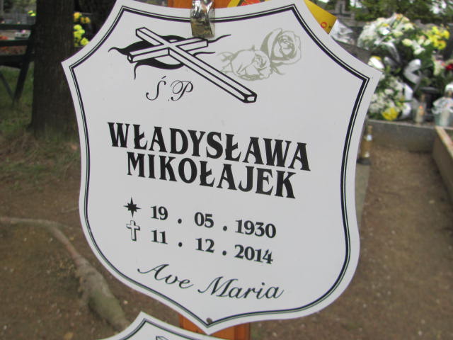 Władysława Mikołajek 1930 Bielawa - Grobonet - Wyszukiwarka osób pochowanych