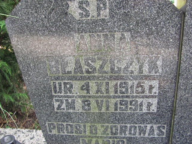 Anna BŁASZCZYK 1915 Bielawa - Grobonet - Wyszukiwarka osób pochowanych