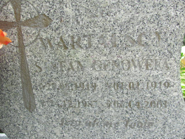 Stefan WARTALSKI 1919 Bielawa - Grobonet - Wyszukiwarka osób pochowanych