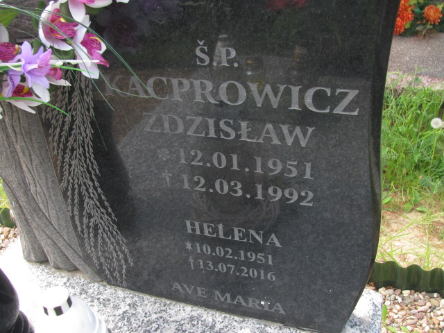 Helena Kacprowicz 1951 Bielawa - Grobonet - Wyszukiwarka osób pochowanych