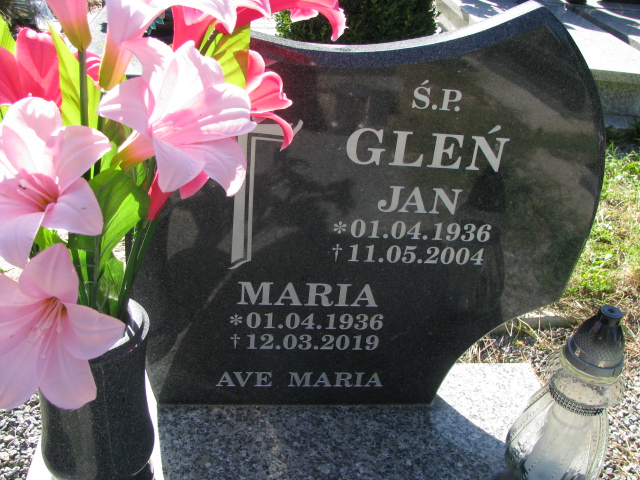 Maria Gleń 1936 Bielawa - Grobonet - Wyszukiwarka osób pochowanych