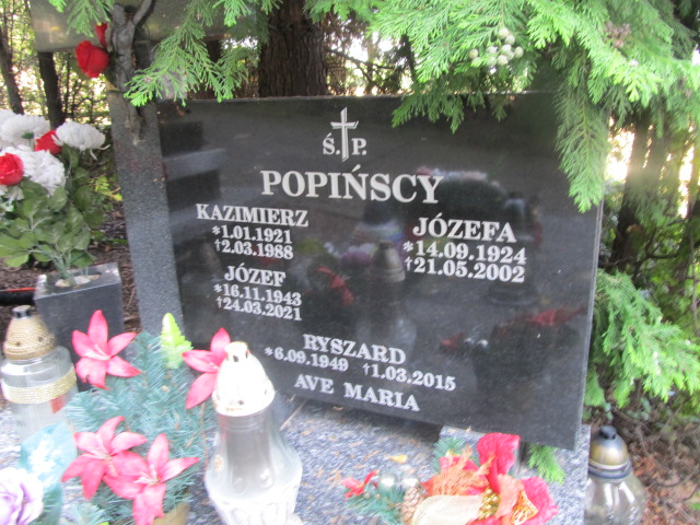 Józefa Popińska 1924 Bielawa - Grobonet - Wyszukiwarka osób pochowanych